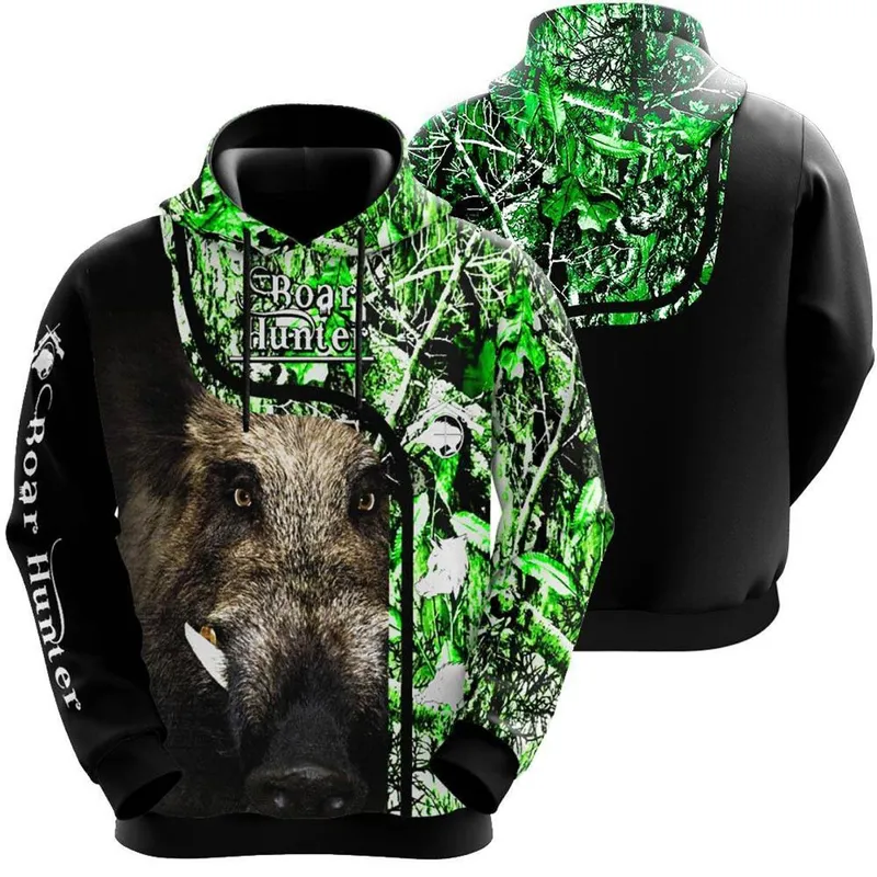 Blusa Moletom Caça Javali Wild Boar Hunter Adulto E Infantil Esporte Sport