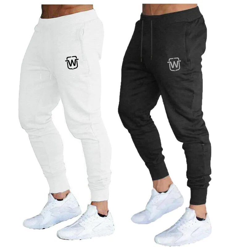 KIT COM 02 CALÇAS DE MOLETOM MASCULINA PLUS SIZE SLIM SPORT WOOKS - M10p-BRANCO-PRETO-G4