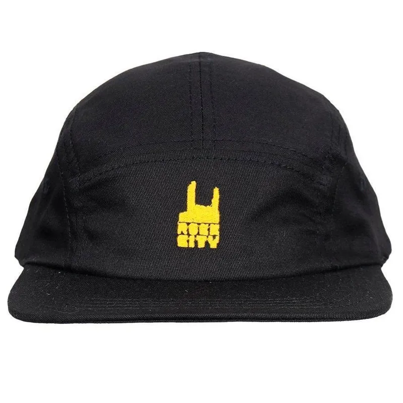 Boné Rock City Logo Five Panel Preto/Amarelo