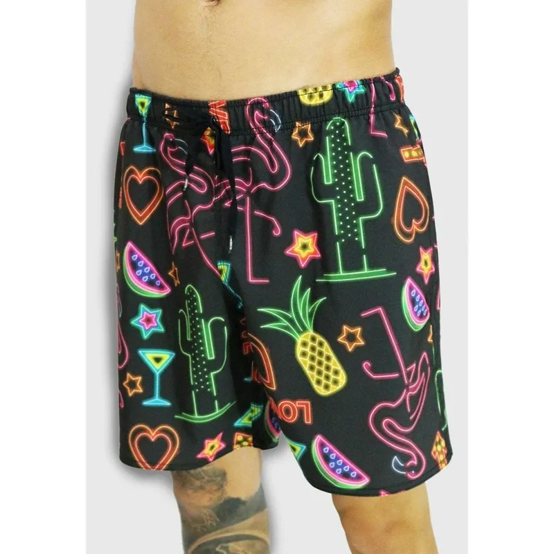 Shorts Praia Alkary Neon