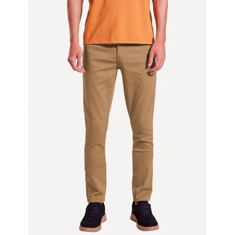 Calça Reserva Jeans Masculina Skinny Color Five Pockets Cáqui