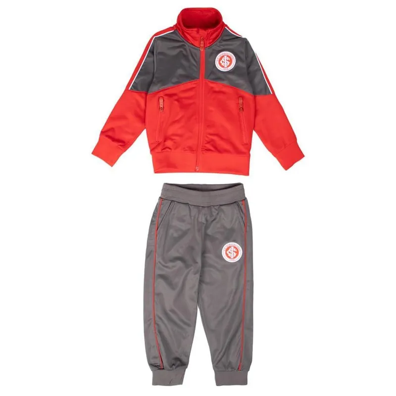 Agasalho Infantil Lotus Inter Insert Vermelho/Cinza