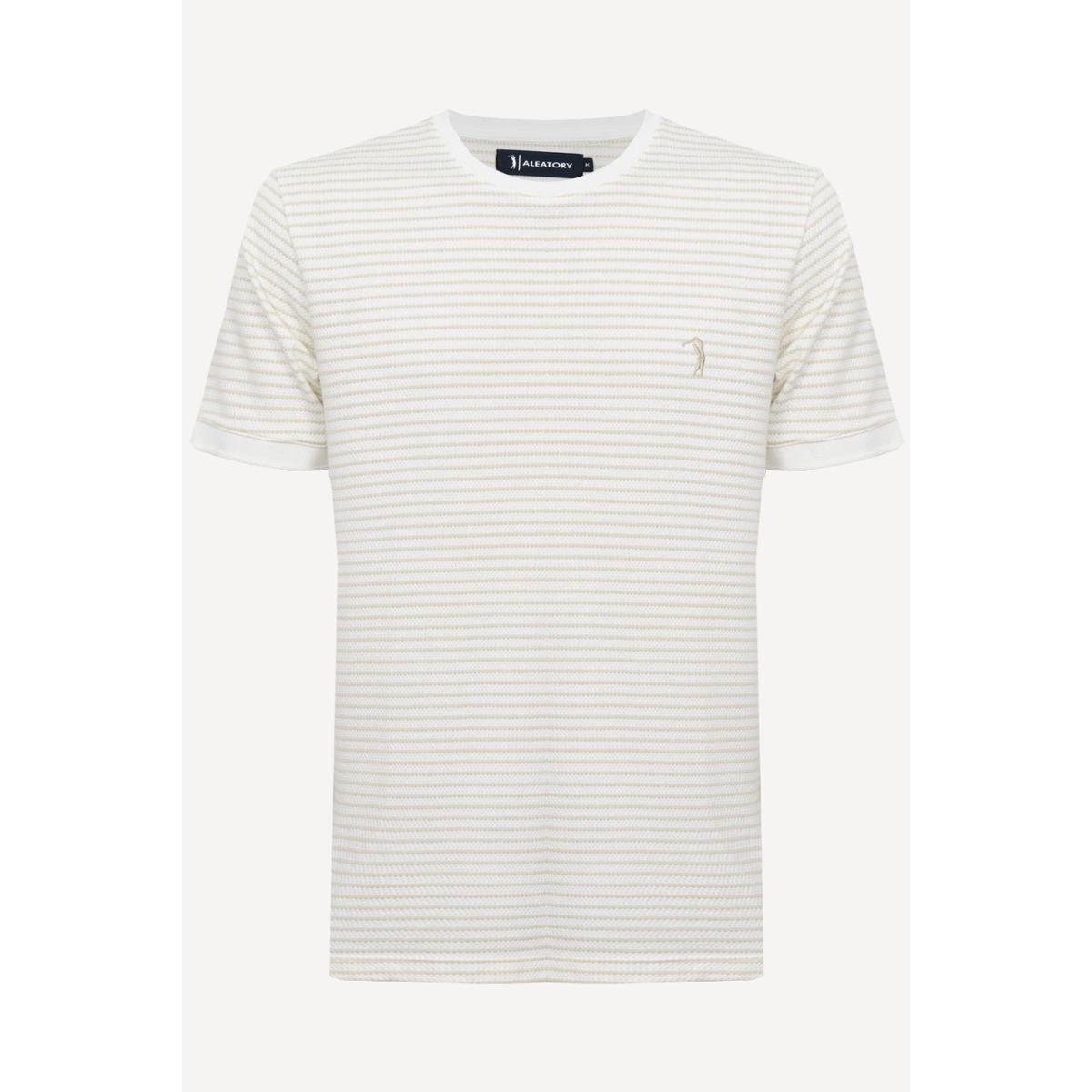 Camiseta Listrada Aleatory Ridley Branca