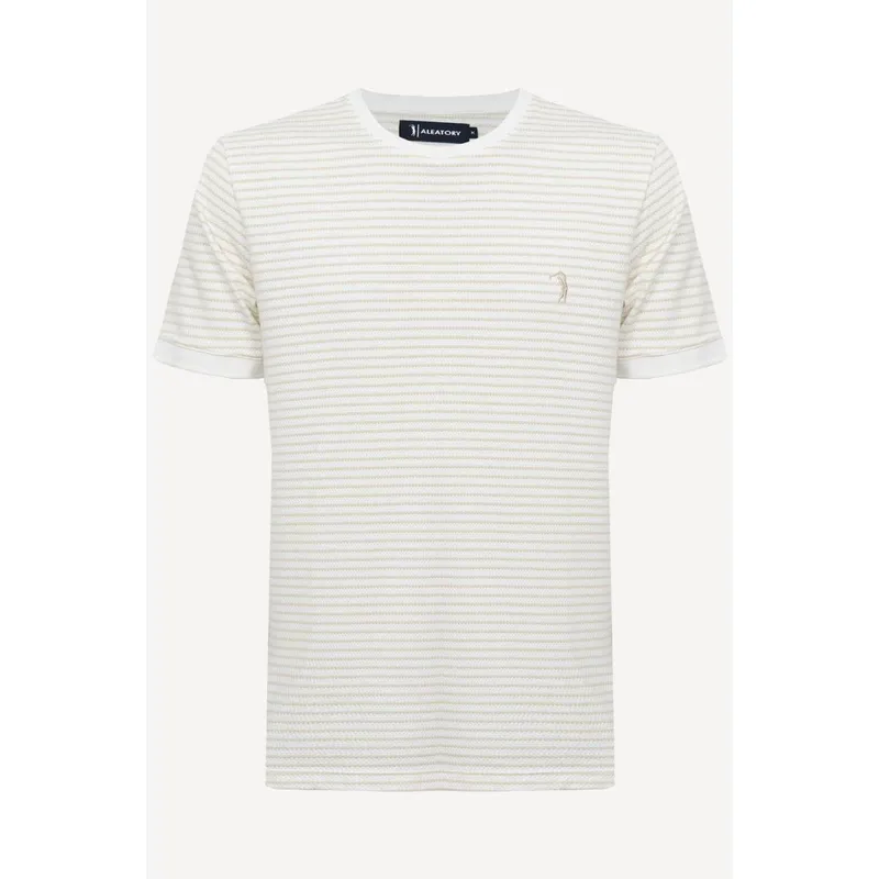 Camiseta Listrada Aleatory Ridley Branca