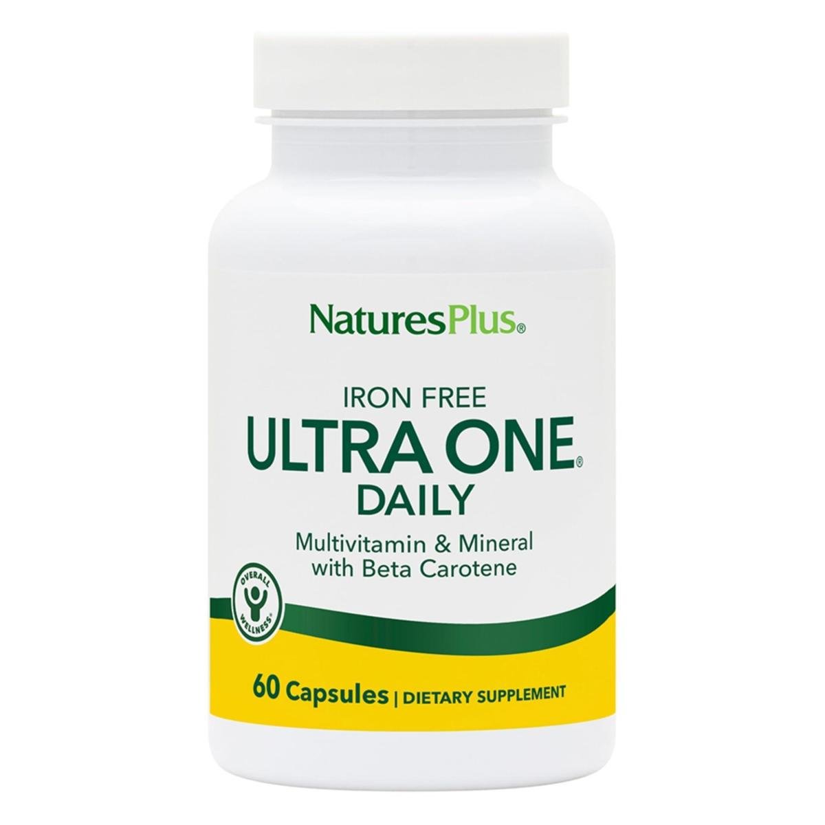 Suplemento Natures Plus Ultra One Daily Iron Free 60 cápsulas