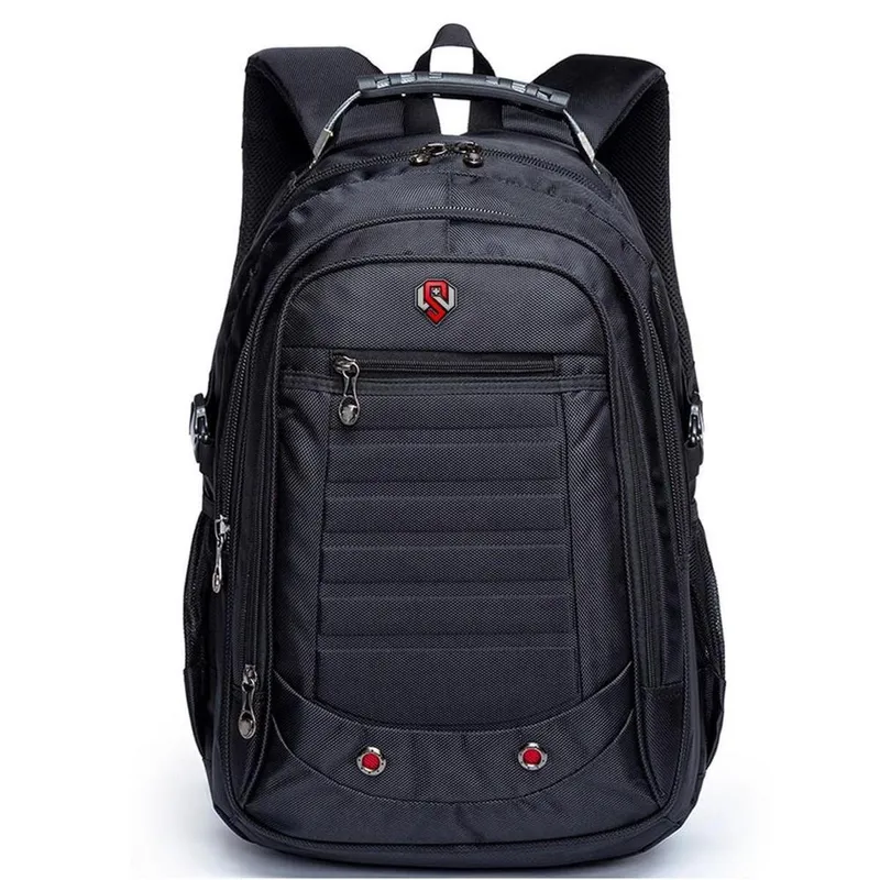 Mochila Executiva Masculina Alças Reforçadas Moderna Preta Original Cabo de Aço Acolchoada 25 Litros