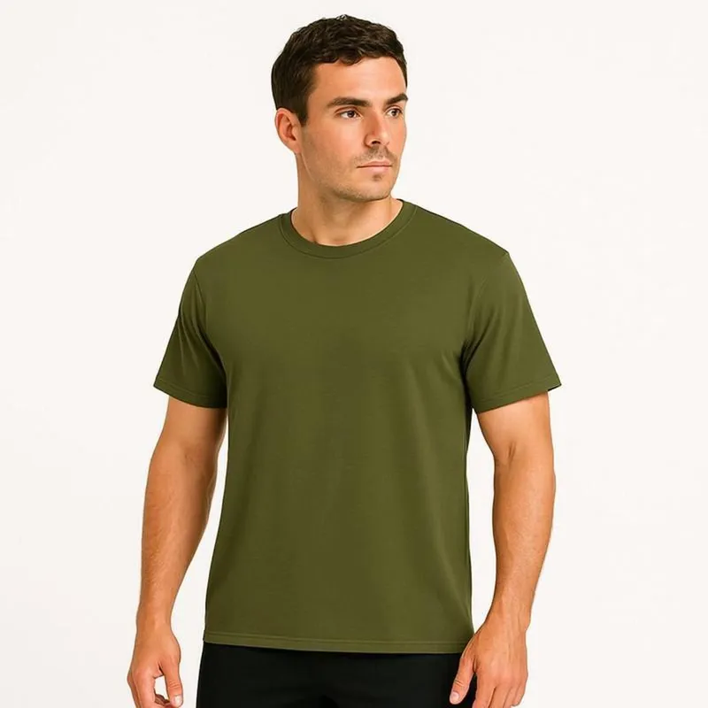 Camiseta Masculina Basica 100% Algodão Dia a Dia, Trabalho, Treino, Academia, Corrida