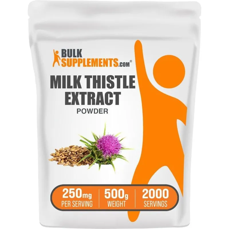 Suplemento BulkSupplements.com Extrato de cardo mariano em pó 500g