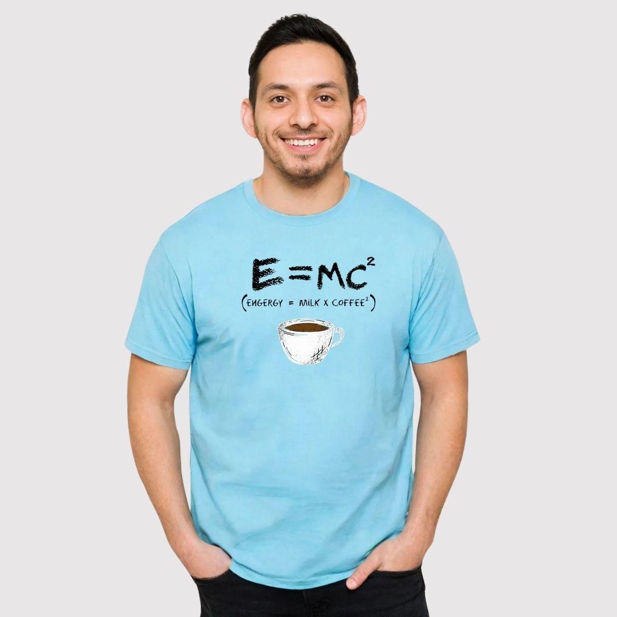 Camiseta Básica Premium Gola Redonda Estampada 100% Algodão Café