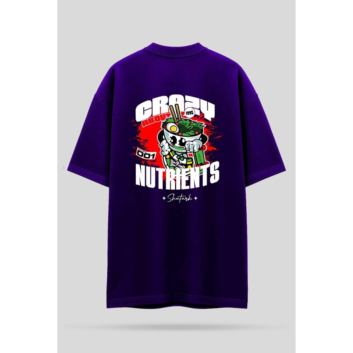 Camiseta Oversized Shatark Nutrients - Roxo