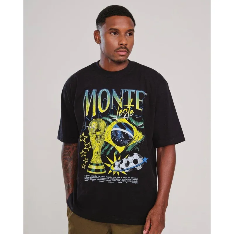 Camiseta Oversized Estampada Taça