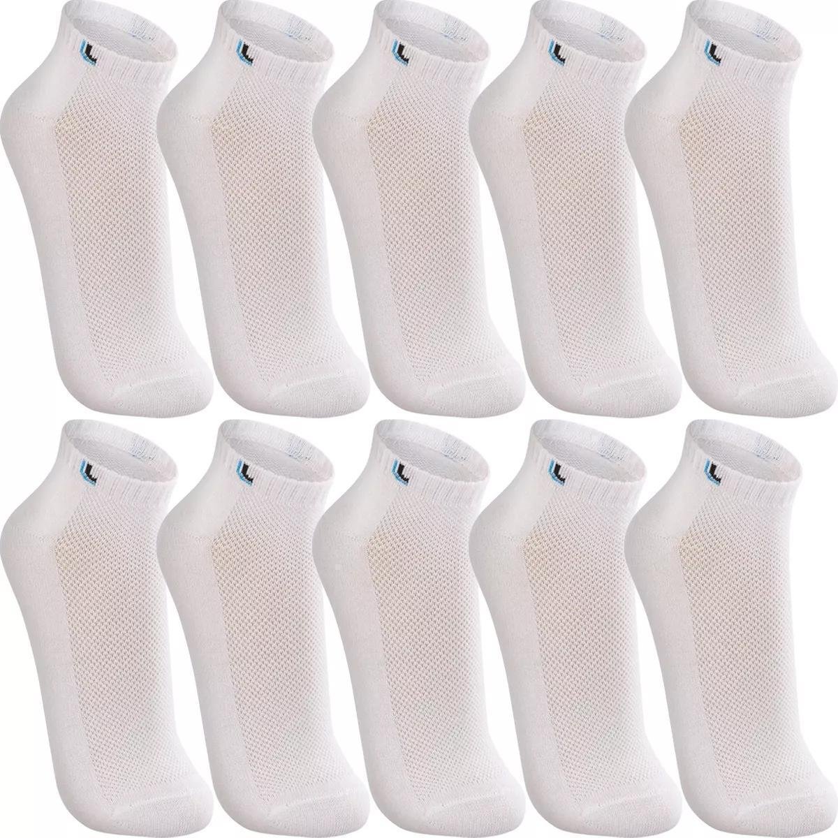 Kit 10 Pares Meias Lupo Cano Baixo Curto Tornozelo Algodão Masculina Meia Feminina Original