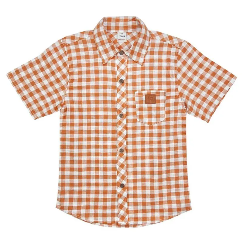 Camisa Juvenil Look Jeans Xadrez Collor - 12 - AZUL