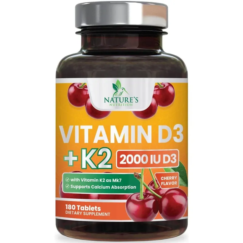 Suplemento Nature'S Nutrition Vitamina D3 K2 2000U/75Mcg