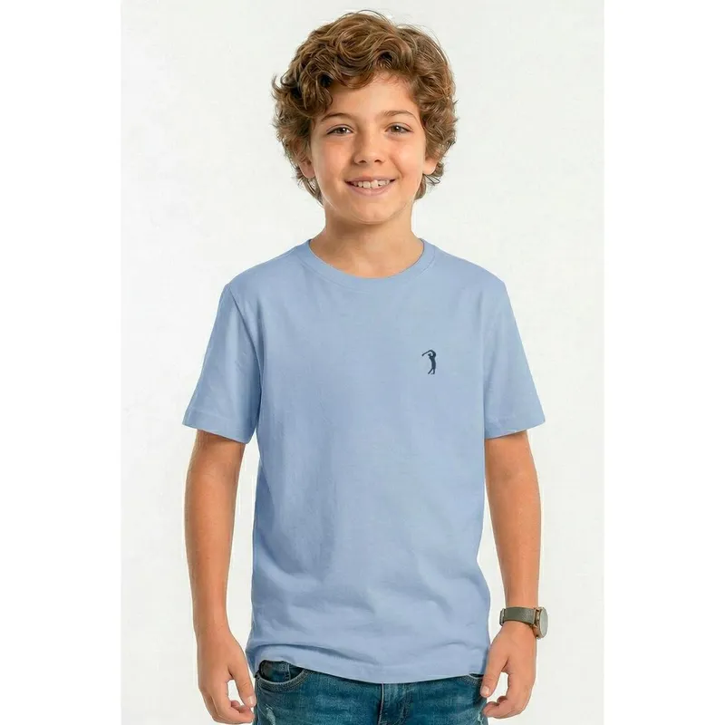 Camiseta Lisa Infantil Aleatory Azul