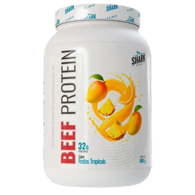 Beef Protein Isolado Hidrolisado Frutas Tropical 900g Shark