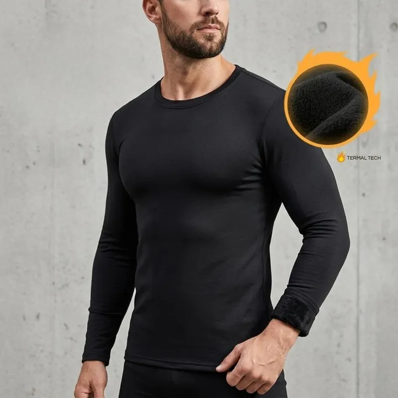 Camisa Térmica Flanelada DAGG Segunda Pele Inverno Frio Motoqueiro Camiseta Extreme