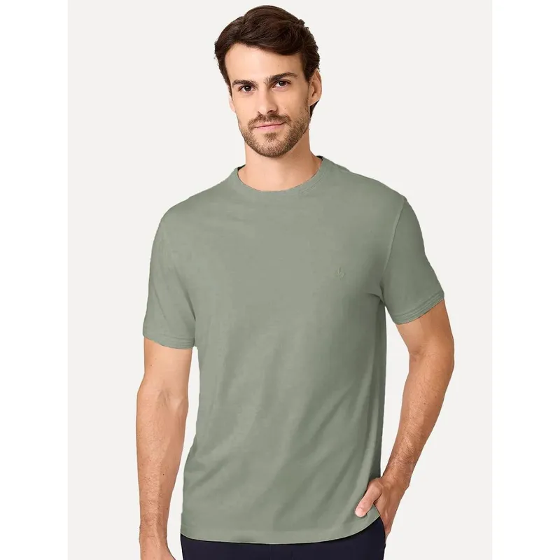 Camiseta Dudalina Masculina Cotton Flex Verde Médio