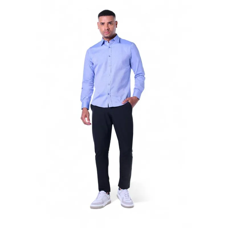 Camisa Masculina Manga Longa Espinha Peixe