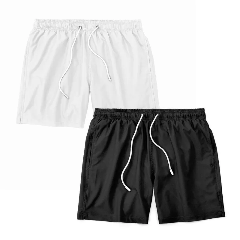 Kit 2 Shorts Bermuda Masculino Tactel Liso Praia Academia