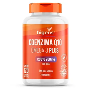 Coenzima Q10 + Ômega 3 Plus + Vitamina E 120 Caps - Bigens