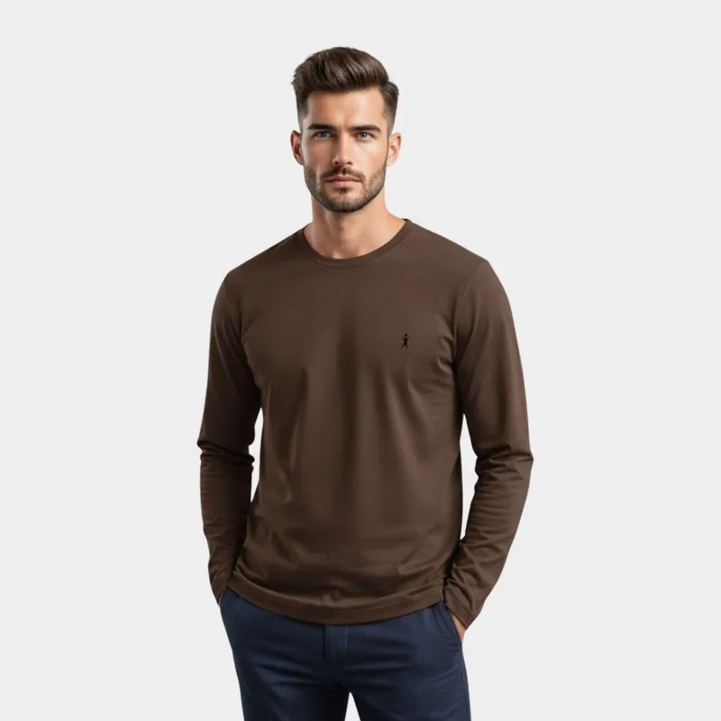 Camiseta Masculina Viscose Elastano Toque Macio Geladinho Manga Longa Viscolycra Medson