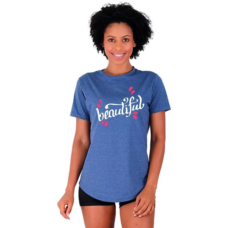 Camiseta Longline Feminina MXD Conceito Estampas Moda Fitness
