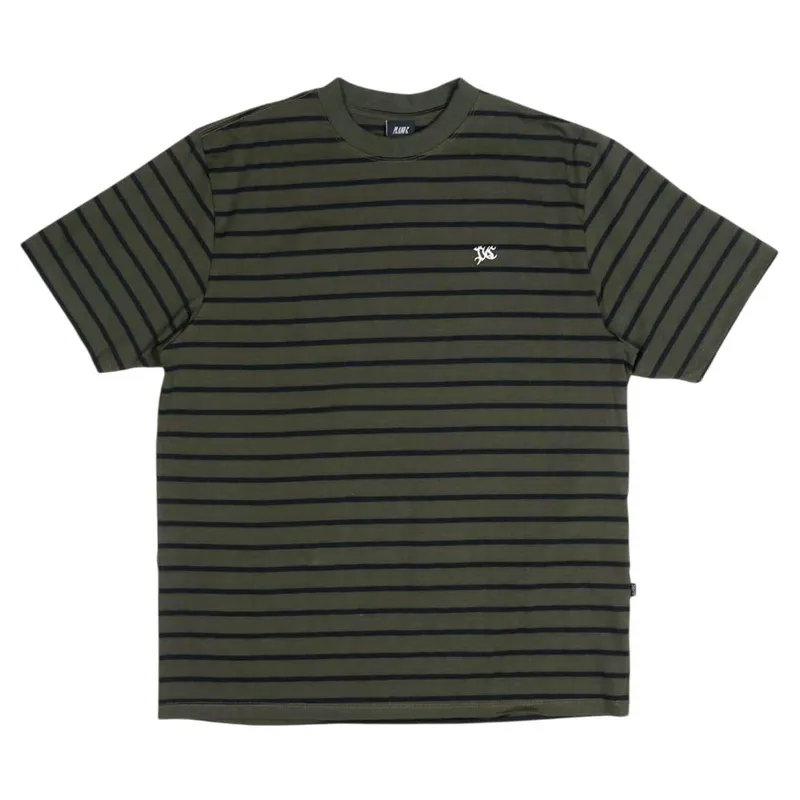 Camiseta Plano C. Listrada Verde/Preto