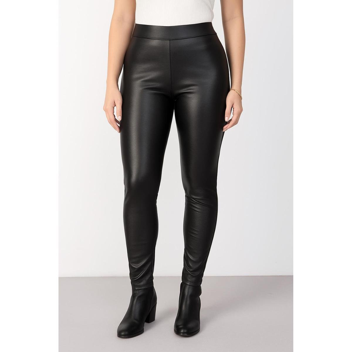Calça legging térmica feminina PU sintético 80005