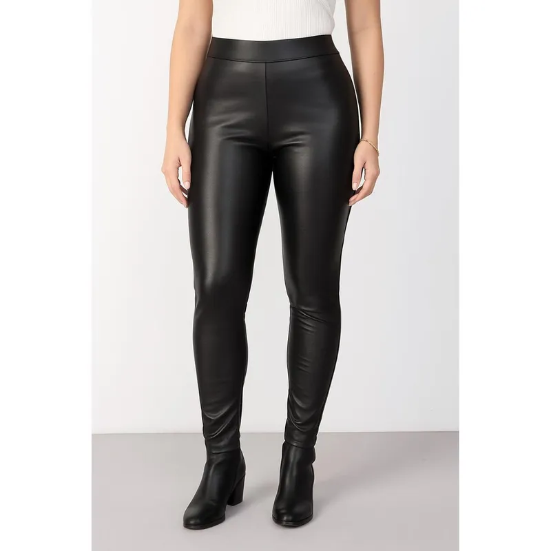 Calça legging térmica feminina PU sintético 80005