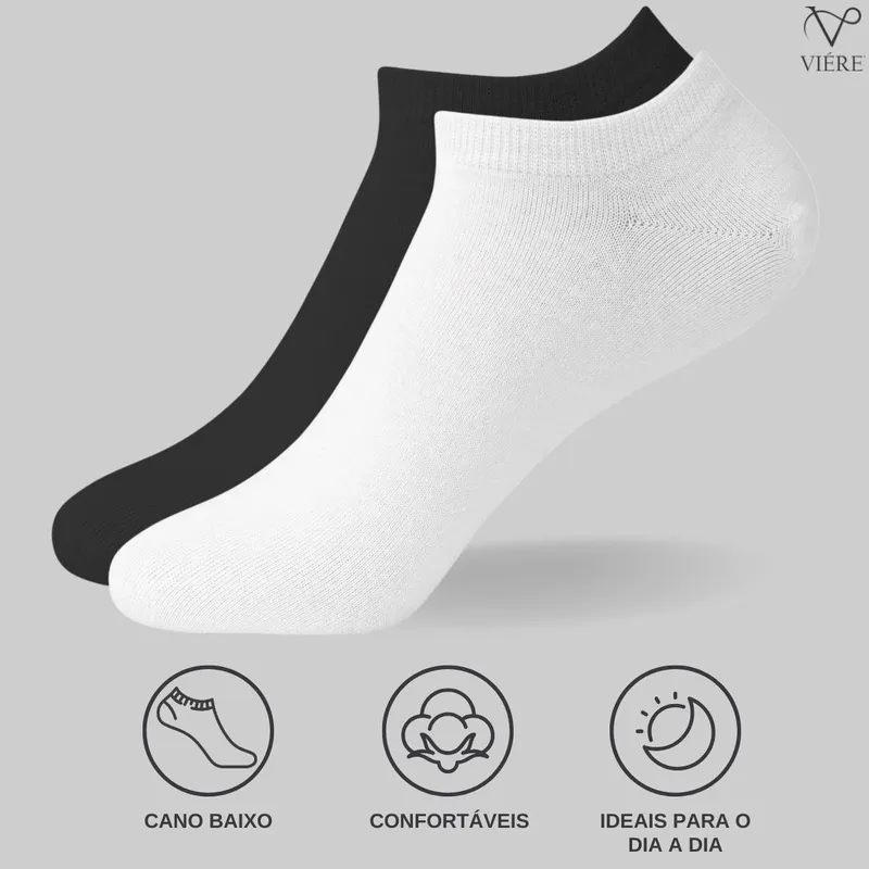 Kit 12 Par Meias Curta Masculina Meia Soquete Cano Baixo