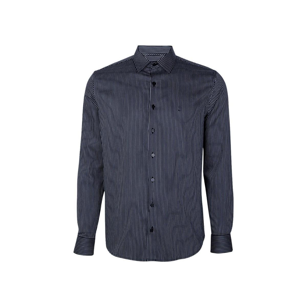 Camisa Individual Comfort Fit Listrado Preto Tam. 05