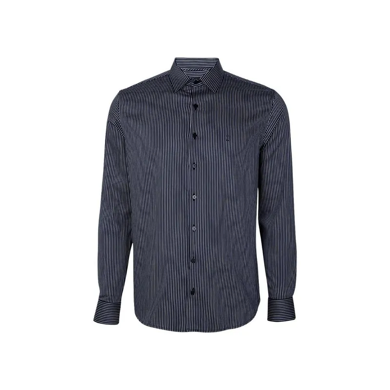 Camisa Individual Comfort Fit Listrado Preto Tam. 05