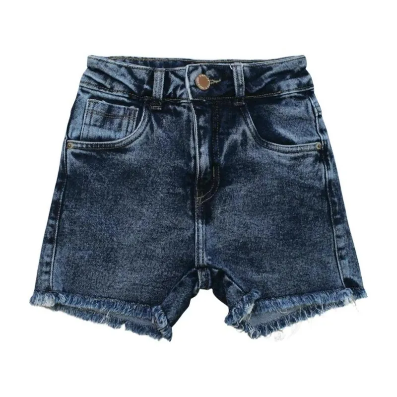 Shorts Jeans Infantil Com Barra Desfiada 3756 - Frommer