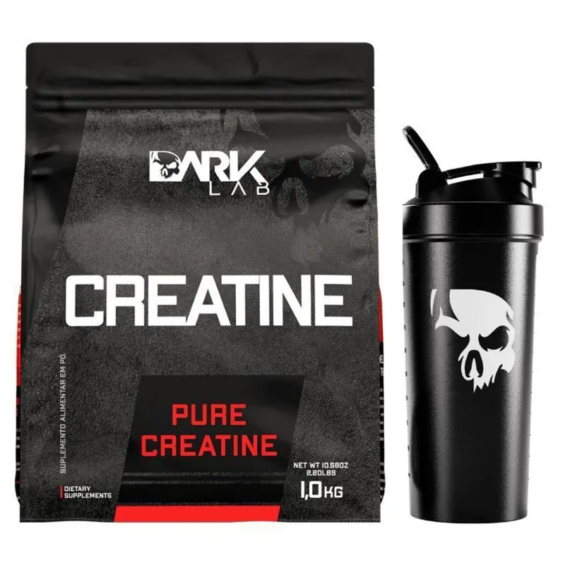 Creatina 1kg Pura e Coqueteleira 700 ml Dark Lab