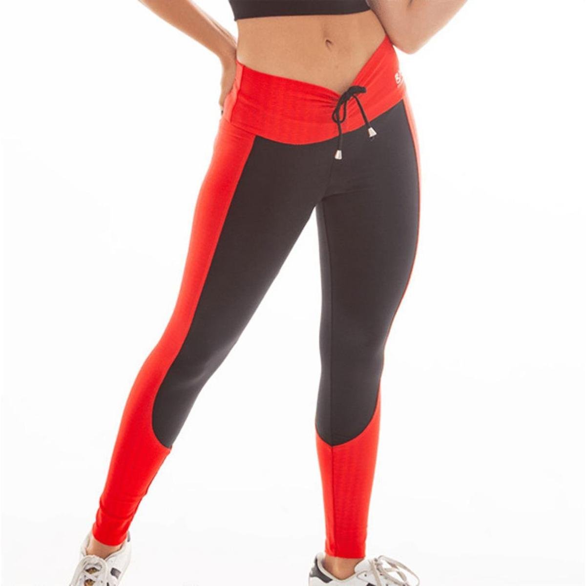 Calça Legging BYG Red e Black