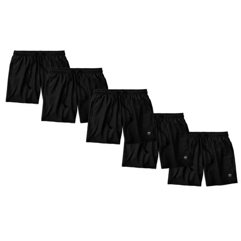 Kit 5 Shorts Bermuda Life Masculino Casual Básico Mauricinho Tactel