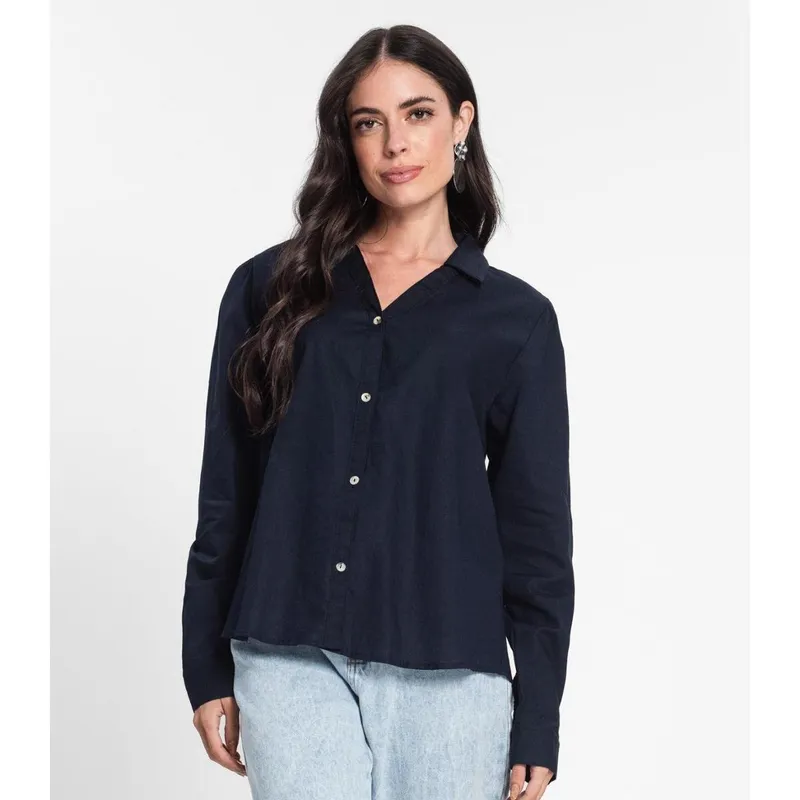Camisa Feminina Manga Longa Endless Azul