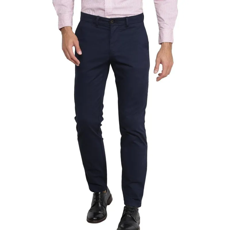 Calça Tommy Hilfiger Masculina de Sarja Brooklyn Azul Marinho