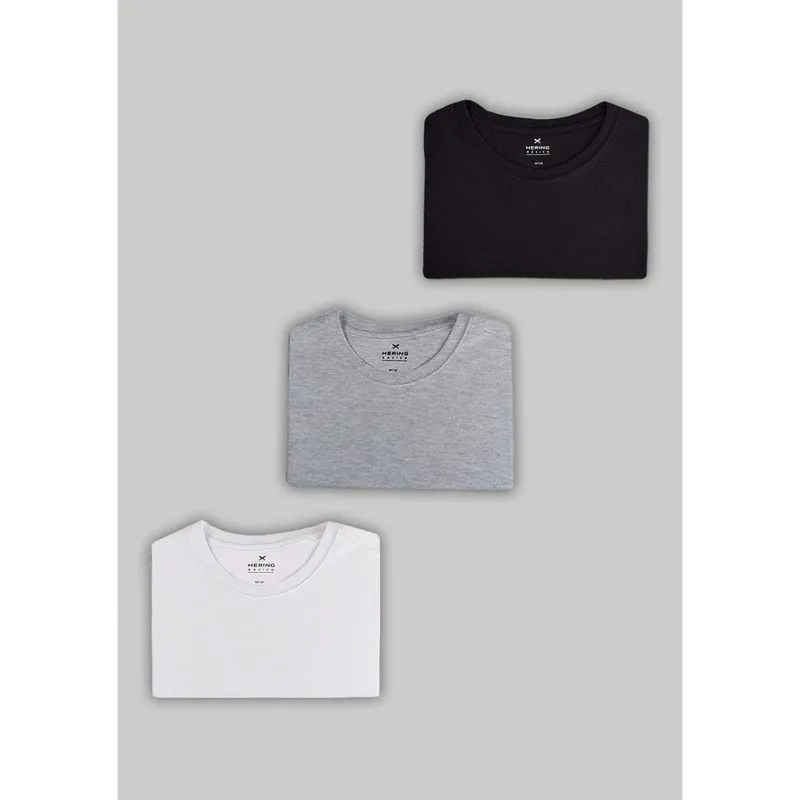 Kit Camisetas Hering Básicas Femininas 3 Peças