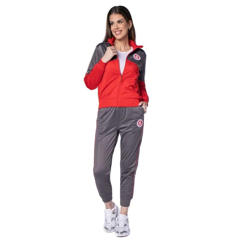Agasalho Feminino Lotus Inter Insert 26 Vermelho/Cinza