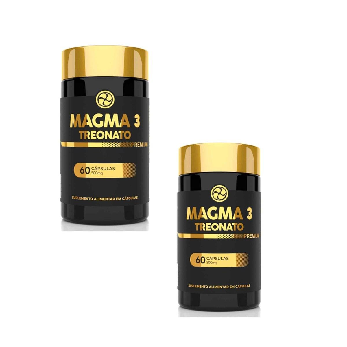 Kit 2 Magma 3 Treonato 500mg 2x60 cps Floral Ervas
