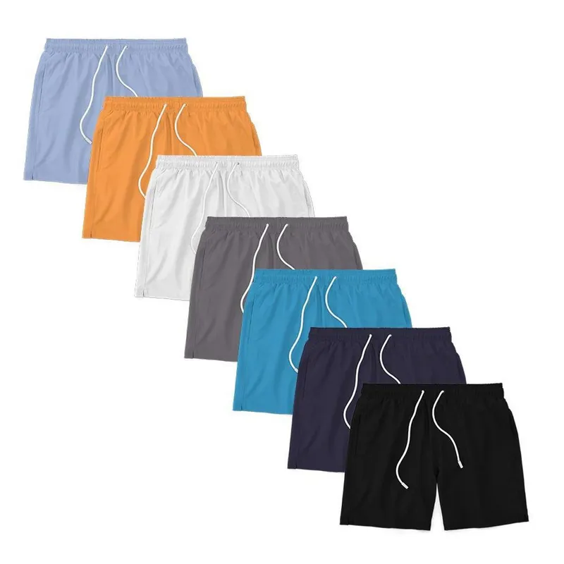 Kit 7 Shorts Masculino Liso Básico Bermuda Tactel Água Praia Treino Academia Corrida
