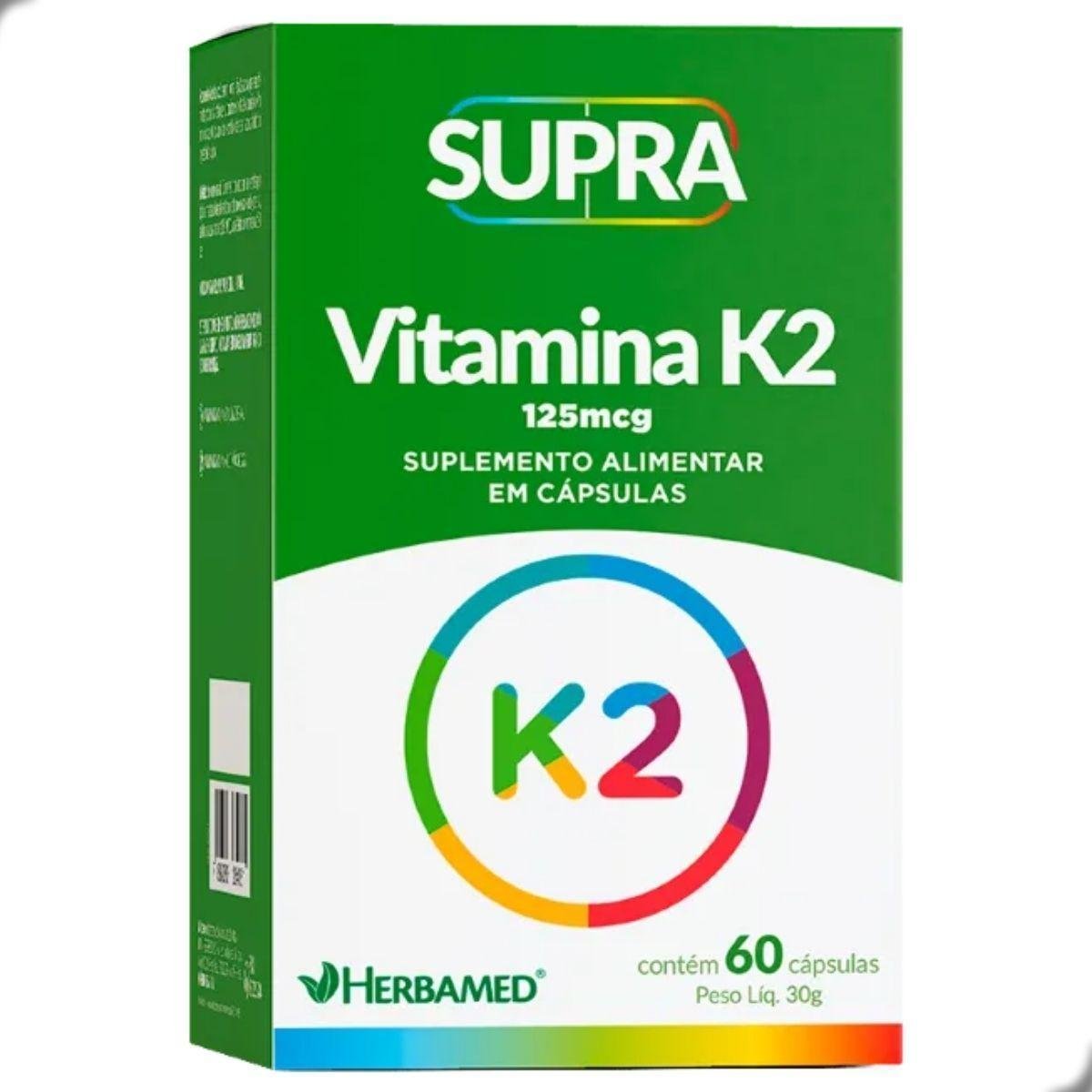 Supra Vitamina K2 125mcg 60 Capsulas Herbamed