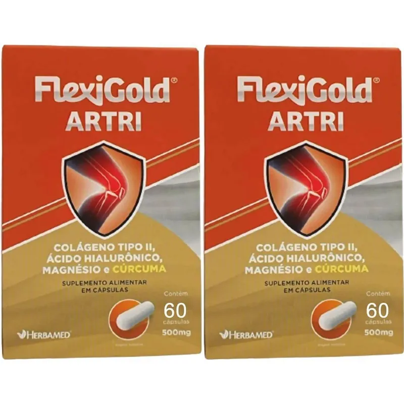 Kit 2X Flexigold Artri - 60 Cápsulas - Herbamed