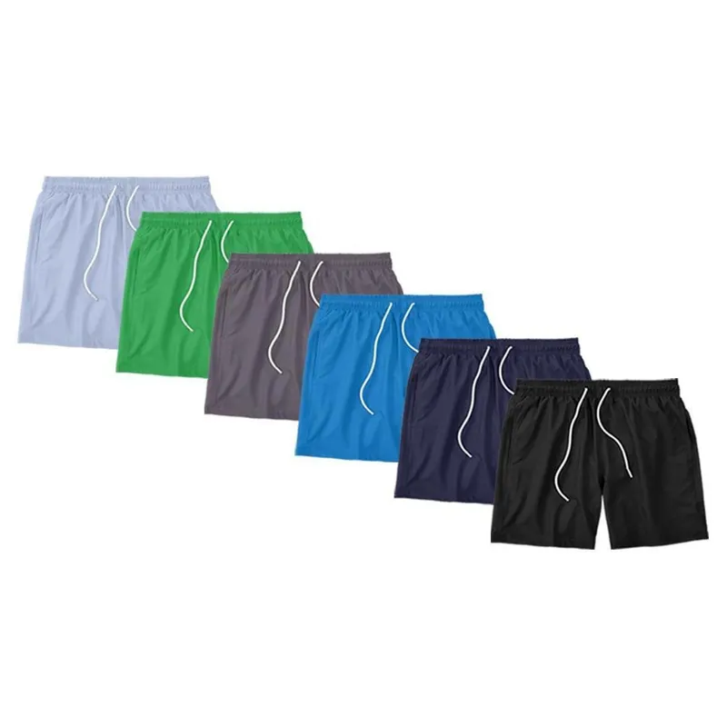 Kit 6 Shorts Masculino Liso Básico Bermuda Tactel Água Praia Treino Academia Corrida