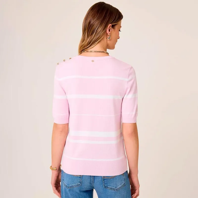 Camiseta Dudalina Listras Lina Feminino