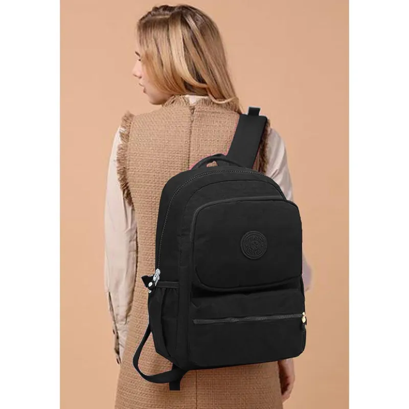 Mochila Feminina Notebook Faculdade Tactel Divisórias Bolsos