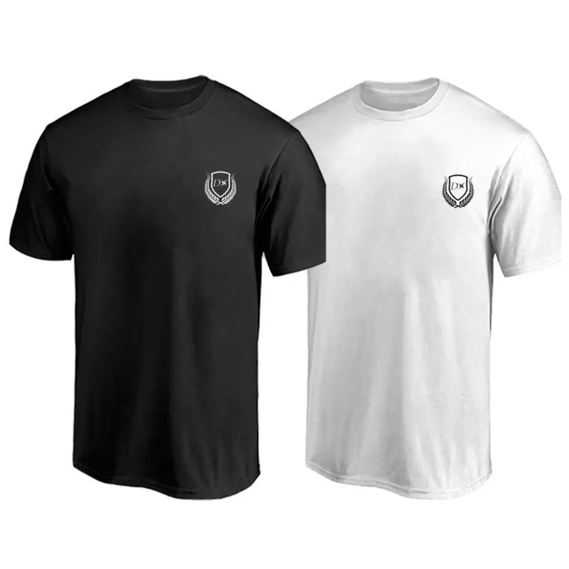Kit 2 Camiseta Algodão Masculina Logo Manga Curta Dia a Dia