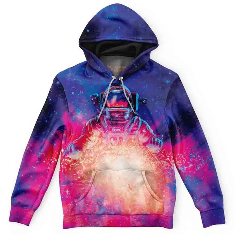Moletom Canguru Astronauta Galaxia Luminosa